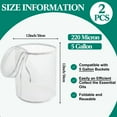thumbnail image 2 of 2-pack 5-Gallon Brew Bags with Zipper, All-Mesh Nylon Filter Bag, 220μm filter Bag for Grain Brewing& Wine Making, Food-Grade Storage Bag for Household, Kitchen, 2 of 8