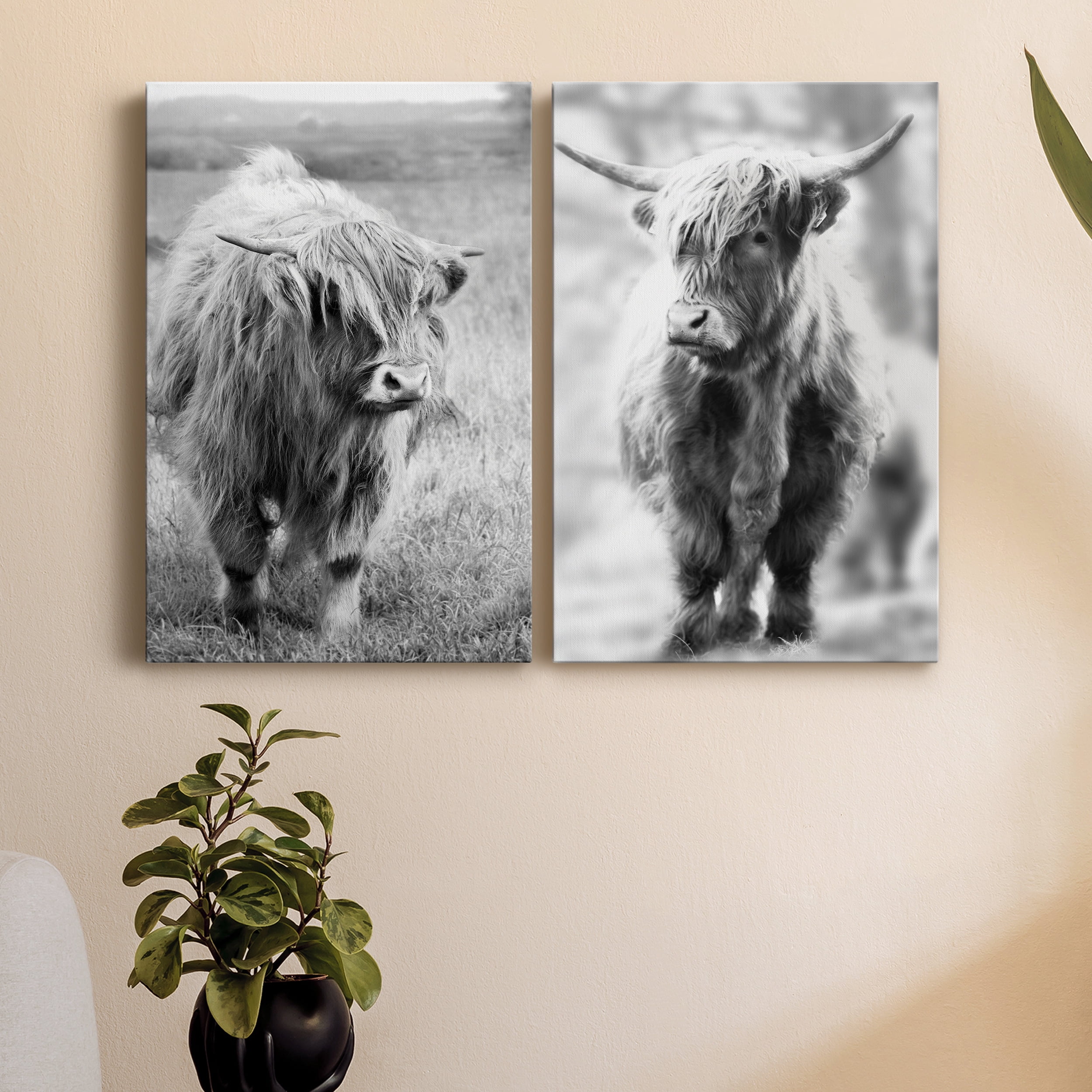 Gretna Green Highland Premium Gallery Wrapped Canvas - Ready to Hang - Set of 2 - 8 x 12 Each