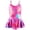 Pink, variant on Girls One Piece Swimsuit Toddler Bathing Suit with Mermaid Scales Printed, Toddler Swimsuit Girl for Adjustable Age 4-5 Years