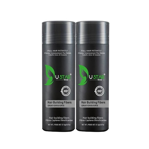 2 Pack - Ustar Hair Building Fiber White 0.97 oz/27.5 g