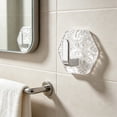 thumbnail image 4 of Water Ripple Hexagonal Self Adhesive Hooks, 3 Pcs Glacier Ripple Hook, Heavy Duty No Drill Wall Hooks, Acrylic Waterproof Adhesive Hooks for Kitchen, Bathroom Organization, 4 of 9