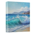 thumbnail image 2 of Ocean Waves 3 Ring Hardcover Binders 1.5in Round Rings for Letter-Size Folder Paper Organizer Pockets for Office Student Recipe, 2 of 9
