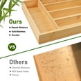 thumbnail image 4 of LotFancy Bamboo Kitchen Drawer Organizer for Large Cutlery, Utensil Holder and Silverware Tray, 4 of 8