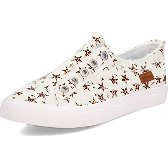 Blowfish Malibu Women's Play Slip-on Sneaker Pre-Distressed With ElasticInside