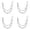 Silver 4PCS, variant on Hip Hop Pants Jean Chain Goth Punk Silver Trousers Chains Metal Thick Wallet Pocket Chains Silver Keychains Body Jewelry For Men And Women