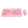 thumbnail image 1 of Combo de Teclado y Ratón Inalámbricos de 2.4g, Juego de Teclado y Ratón con Teclas Redondas Retro para el Hogar y la Oficina Con Configuraciones de DPI Ajustables, enchufe -entape, 1 of 7