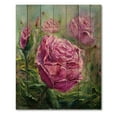 thumbnail image 3 of Designart 'Abstract Pink Peonies' Traditional Print on Natural Pine Wood, 3 of 5