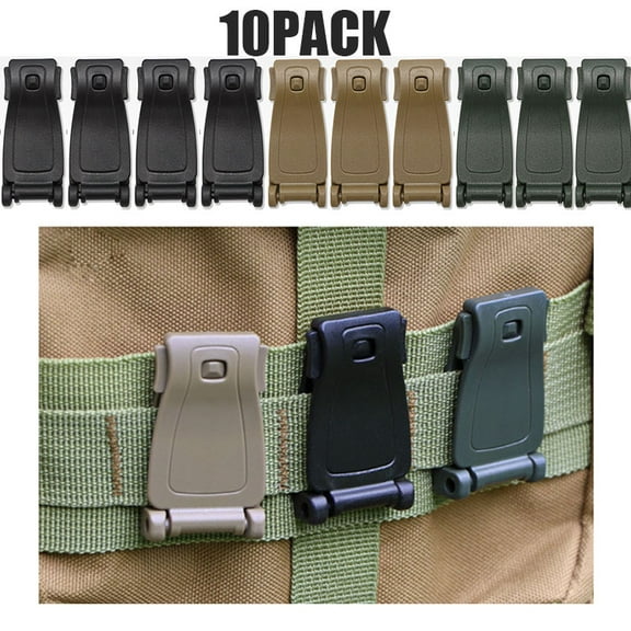 10Pcs Outdoor Backpack Accessories Webbing Connection Buckle, Clip Buckle, Backpack Fixing Buckle, Hanging Buckle, Two Backpack Fixing Accessories