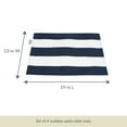 thumbnail image 3 of Island Retreat All-Weather Outdoor Reversible Table Mat - Navy and White Stripe - Set of 6, 3 of 5