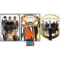 THE KINGSMAN TRILOGY 1 ONE SECRET SERVICE, 2 TWO GOLDEN CIRCLE, & 3 THREE KING'S MAN 3 DVD SET Includes London Art Card