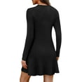 thumbnail image 6 of ZANKLEY Fall Dresses for Women 2025 Long Sleeve Crew Neck Sweater Dress, 6 of 11