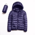 thumbnail image 4 of SRZYMJ Women's Lightweight Hooded Winter with Recycled Insulation Windproof Warm Down Coat Slim Fit Short Outerwear Jacket, 4 of 4