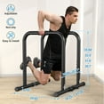 thumbnail image 4 of Relife Sports Adjustable Dip Bar Heavy Duty Dip Station Power Tower Dip Station Pull up Bar Power Rack Max Weight 300lbs Black, 4 of 7