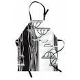 thumbnail image 1 of Black and White Apron, Abstract Plants with Monochrome Garden Condiment Ornament Cooking, Unisex Kitchen Bib with Adjustable Neck for Cooking Gardening, Adult Size, Black and White, by Ambesonne, 1 of 4
