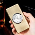 thumbnail image 2 of Cigarette Case for Woman or Man,Retro Metal Cigarette Case Box with Watch- Credit Card Holder Protective Security Wallet for Men and Women (Brozne), 2 of 7