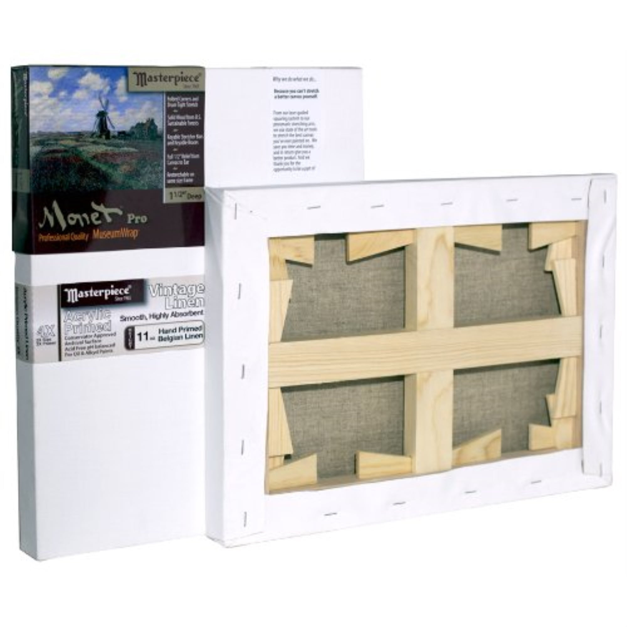 Masterpiece Monet Pro Artfix Linen Canvas - 14" x 18", Acrylic Primed