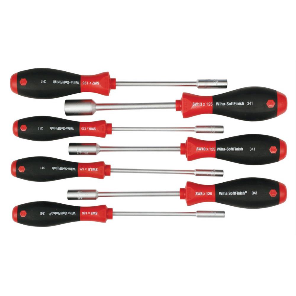 Wiha34194 SoftFinish Cushion Grip Metric Nut Driver Set, 7 piece
