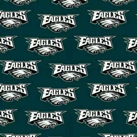 NFL Philadelphia Eagles 58" 100% Cotton Sports Logo Craft Fabric By the Yard, Multi-color