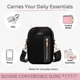 thumbnail image 4 of Kedzie Women's Neoprene Convertible Sling Bag with Adjustable Strap, Black, 4 of 6