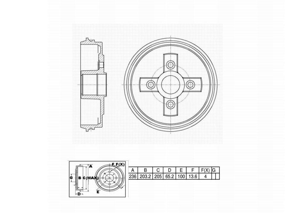 Winstop Brake Drum, Rear WS235446, Renault Alliance 1987-1983