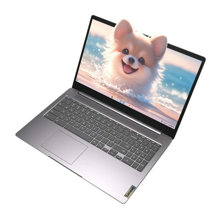 Lenovo 15.6" FHD Chromebook-Intel Quad-Core N4120(> N4020) 4GB RAM,128GB Storage,(64GB eMMC+64GB SD Card),Home & Student Laptop,with Privacy Camera,Wi-Fi6,HDMI1.4,Chrome OS,Artic Grey