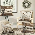 thumbnail image 6 of Farmhouse Pillow Covers 18x18 Inch Set of 4 Home Sweet Home Brown Throw Pillow Covers Truck Stripes Buffalo Plaid Outdoor Decor Farmhouse Mothers Day Pillowcase Cushion Case for Sofa Couch, 6 of 6