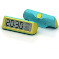 thumbnail image 2 of Despertador digital a pilas para dormitorio, despertador LCD de mesita de noche con función de repetición, despertador digital amarillo, 2 of 5