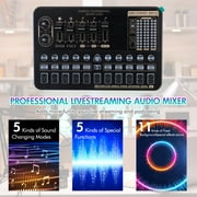 Condenser Microphone Bundle Audio Mixer BM-800 Podcast Microphone with Voice Changer, Studio Equipment for Laptop Computer Vlog Living Broadcast Live Streaming YouTube TikTok