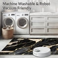 thumbnail image 5 of ODIKA 4'x6' Machine Washable Non-Slip Area Rug, Ebon Marble Swirl Gilt Accent Floor Chic Hallway Porch High Traffic Rug, Black, 100928, 5 of 7