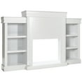 thumbnail image 1 of Costway 70'' Fireplace TV Stand Modern Media Entertainment Center Bookcase White, 1 of 9