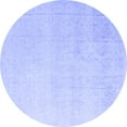 thumbnail image 1 of Ahgly Company Machine Washable Indoor Round Abstract Blue Modern Area Rugs, 3' Round, 1 of 4