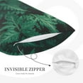 thumbnail image 3 of Naloa Green Leave Fern Pillowcase, Throw Pillowcase, Wrinkle-Free, Stain-Resistant with Hidden Zipper for Bedroom Sofa-16"x24", 3 of 6