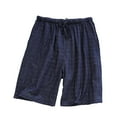 thumbnail image 3 of PIWHJQK Men Pajama Shorts Loose Casual Short Men's Solid Loose Style Sporty Sleep Shorts With Pockets Men Sleepwear, 3 of 4