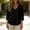 Black women v neck 3/4 sleeve t shirt a1, variant on Women V Neck 3/4 Sleeve T-Shirts Loose Fit Soft Casual Solid Basic Travel Summer Vacation Beach Daily Tops Comfortable Fashion Tees, White L