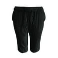 thumbnail image 3 of WERYOUNG Men Casual Summer Shorts Men's Solid Color Short Pants Trousers Cozy Trunks, Black, XXXXXL, 3 of 5