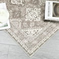 thumbnail image 4 of GlowSol 2'x6' Vintage Floral Boho Runner Rug Non Slip Bedroom Rug Non-Shedding Low Pile Floral Distressed Rug Runners for Laundry, Taupe, 4 of 7
