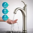 thumbnail image 5 of KRAUS 14-inch Clear Glass Bathroom Vessel Sink and Riviera? Faucet Combo Set with Pop-Up Drain, Satin Nickel Finish, 5 of 11