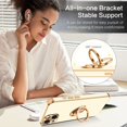 thumbnail image 4 of CRKMGS-for iPhone 13 Case, Phone Case iPhone 13, Slim Fit 360° Ring Holder Shockproof Kickstand Magnetic Car Mount Supported Non-Slip Protective Women Girls Boys Cover for iPhone 13 6.1 Inch, White, 4 of 4