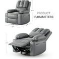 thumbnail image 3 of Electric Recliner Chair with Heat & Massage, 360° Swivel, USB Charger, 400lb Capacity for Living Room, 3 of 9