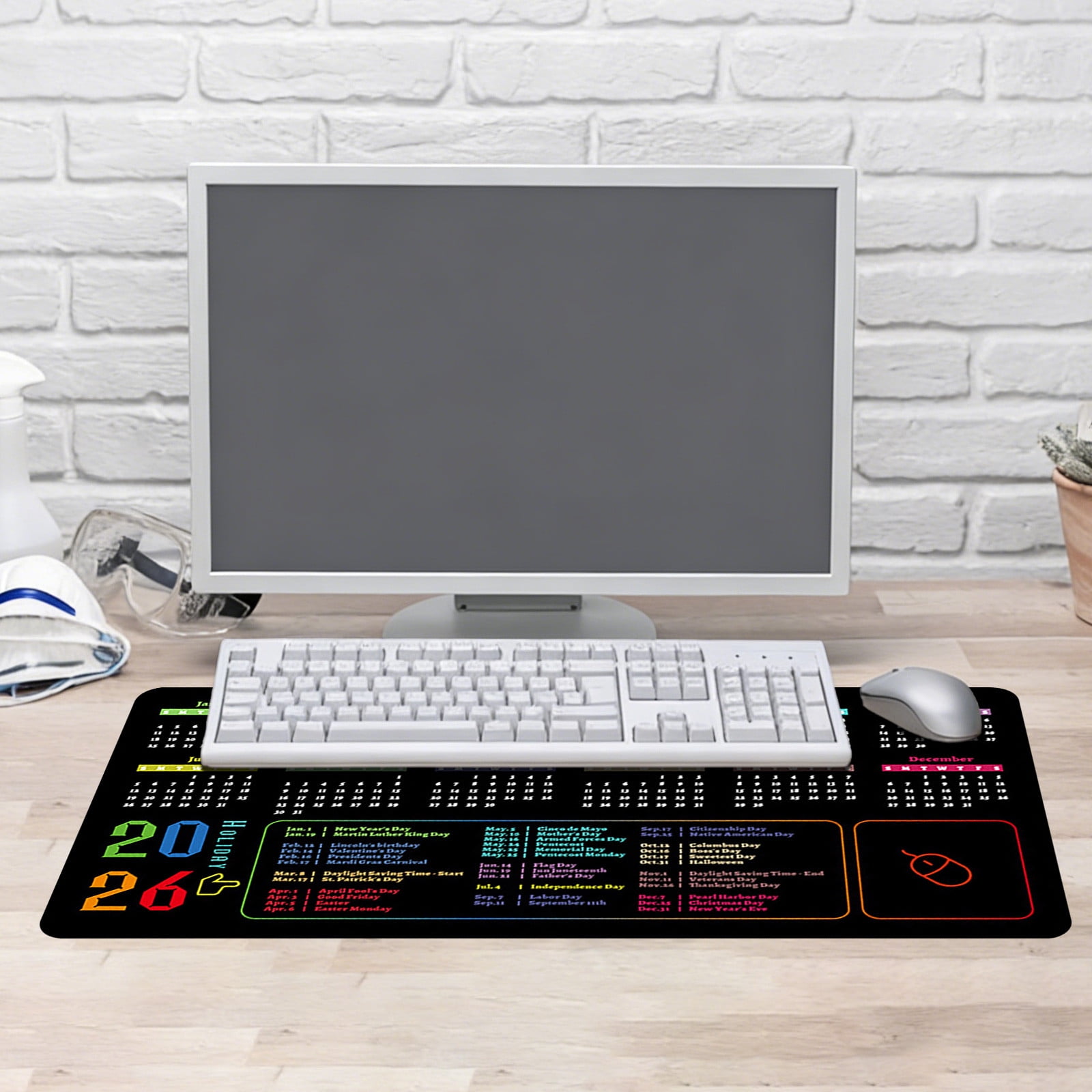 Mouse Pad With 2026 Calendar Colorful Cool Mouse Mat With Stitched Aa4f492d 1b6b 4625 Af3f 