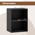 thumbnail image 3 of Gymax 2PCS 2-Cube Bookcase w/ 5-Position Adjustable Shelf Anti-Toppling Kits for Study Black, 3 of 10