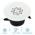 thumbnail image 3 of Unique Bargains Évent Rond de 3 Pouces, Diffuseur de Plafond Réglable pour Gril, Couvercle en ABS, Évent de Soffite à Lames avec Écran Blanc, 3 of 5