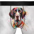 thumbnail image 4 of Watercolor Drip German Shorthaired Pointer Pop Art Colorful Portrait Artwork All Over Print Boxer Briefs Underwear for Men Dad GSP Lover Dog Gift - 01009, 4 of 6