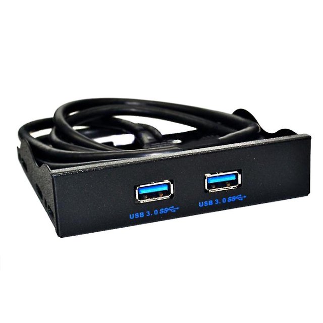 Panel frontal de unidad de disquete Usb3.0, 3,5 pulgadas, 19 pines a USB3.0, puerto dual, expansión artesanal, uno Compatible con dos