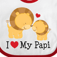 thumbnail image 4 of Inktastic I Love My Papi Childs Boys or Girls Baby Bib, 4 of 4