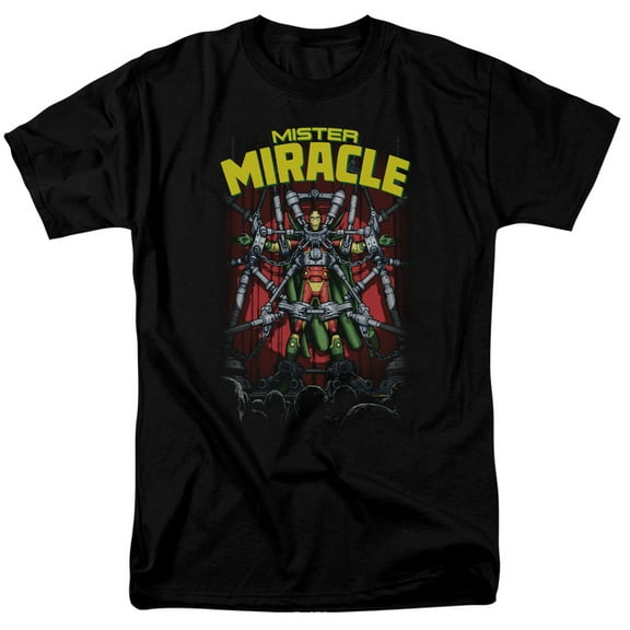 JLA Justice League Mister Miracle S/S Adult 18/1 T-Shirt Black