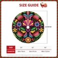 thumbnail image 2 of Sikiie Colorful Floral Embroidery Mexican Nativity Christmas Tree Skirt, Jesus Christian Winter Holiday Tree Mat Decoration(30-48IN), 2 of 6