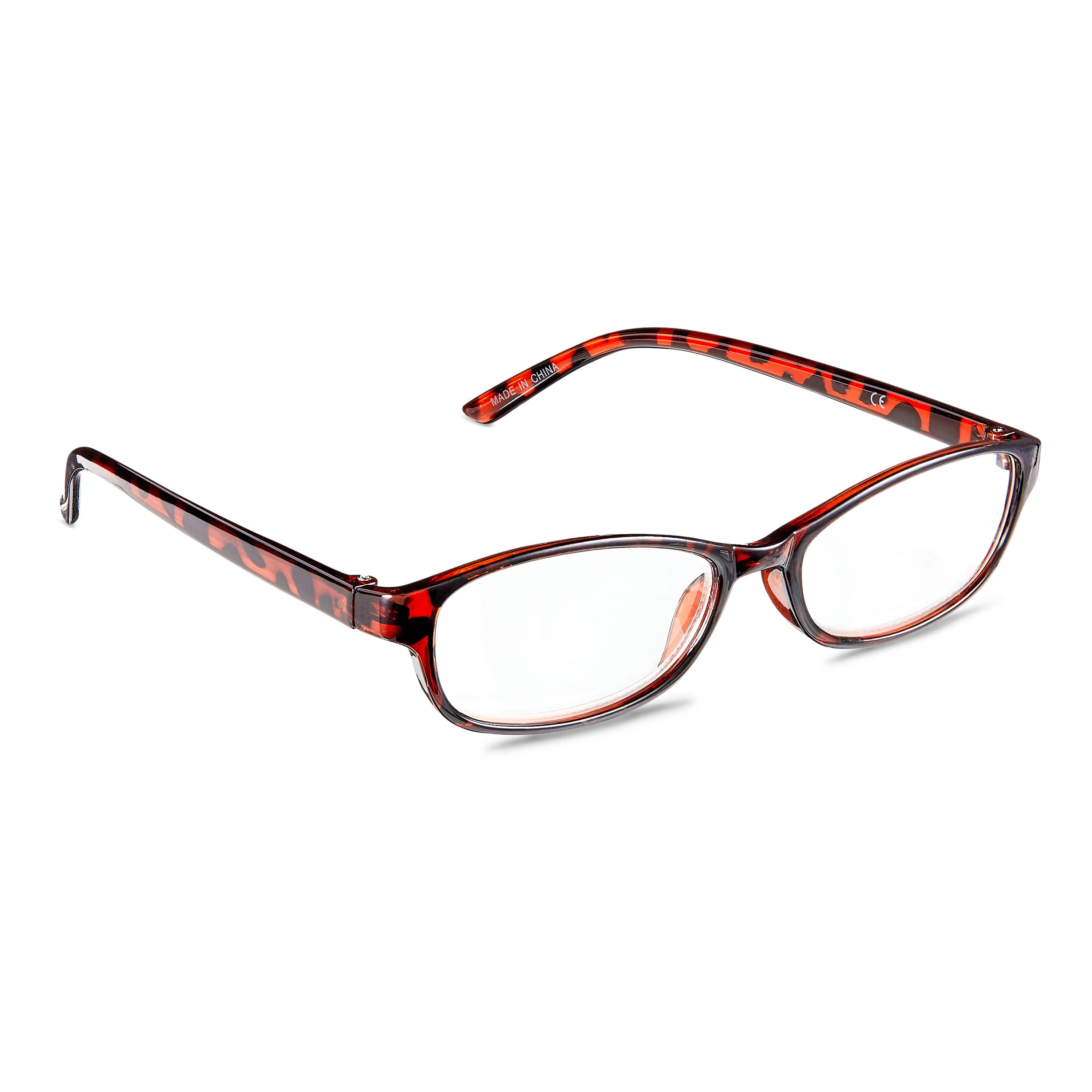 (2 pack) Equate Women's Rectangular Reading Glasses, Black/Wine/Tortoise, +2.00, 3 Pack