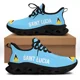 thumbnail image 1 of Zapatillas deportivas de malla con cordones y estampado de la bandera de Santa Lucía para niñas, zapatos de plataforma informales, ligeros y cómodos para mujer, 1 of 6