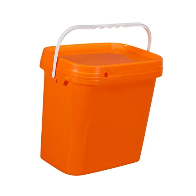 Cubo rectangular de 10 l para construcción, limpieza del hogar y mejoras del hogar naranja